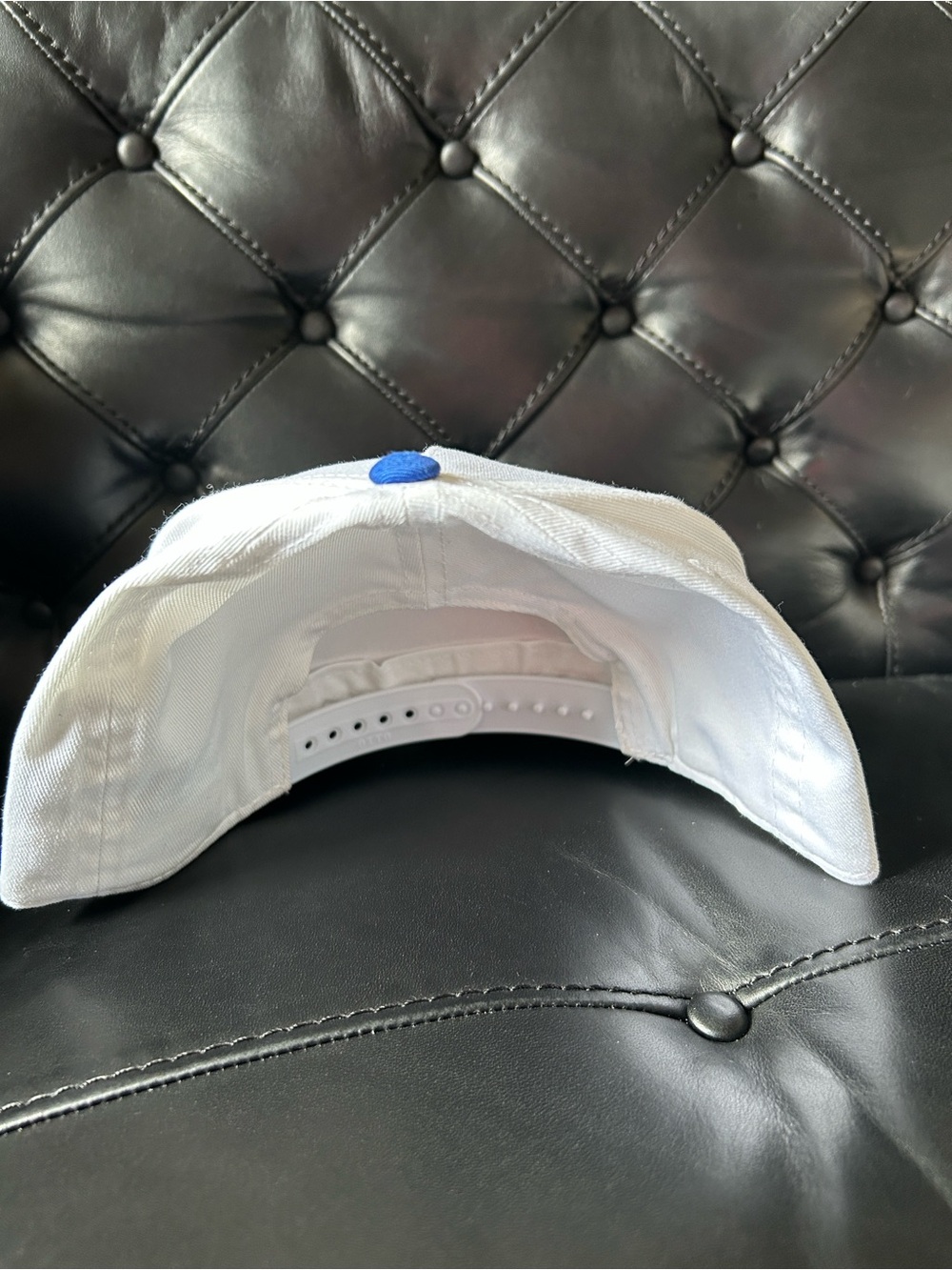 LA Dodgers Snapback Hat White Blue Gold Sparkle Embroidered OTTO Classic Fit Cap - Picture 4 of 8
